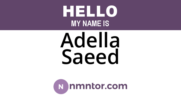 Adella Saeed