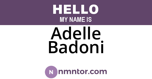 Adelle Badoni