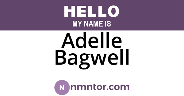 Adelle Bagwell