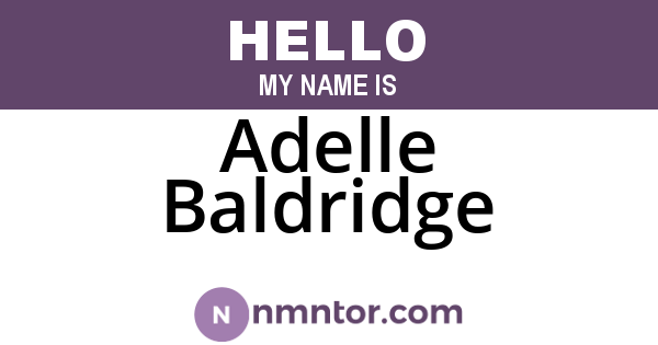 Adelle Baldridge