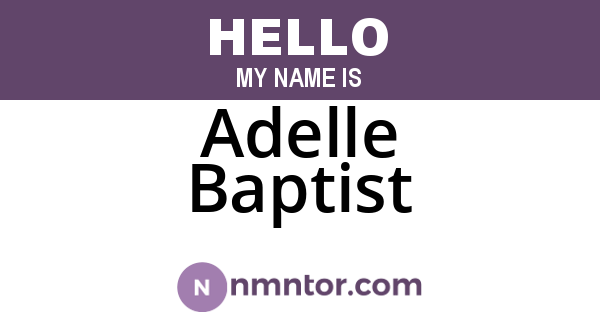Adelle Baptist