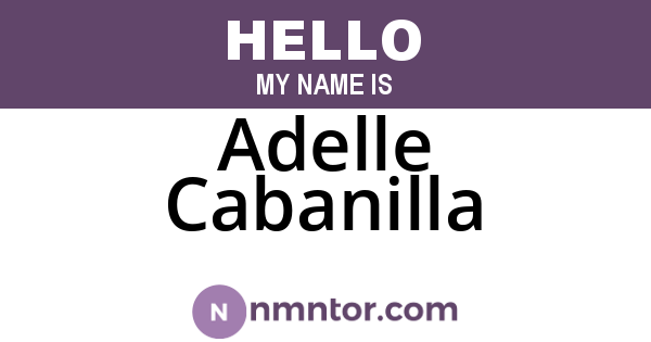 Adelle Cabanilla