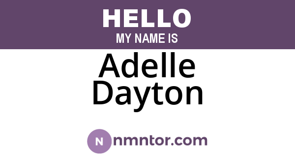 Adelle Dayton