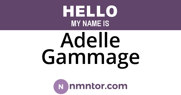 Adelle Gammage