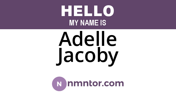 Adelle Jacoby