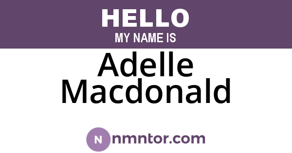 Adelle Macdonald