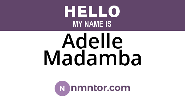 Adelle Madamba