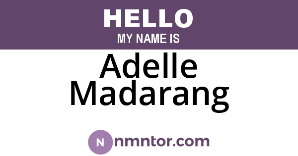 Adelle Madarang