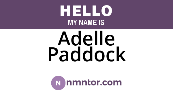 Adelle Paddock