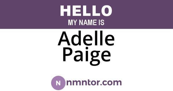 Adelle Paige