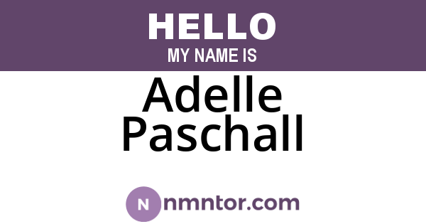 Adelle Paschall