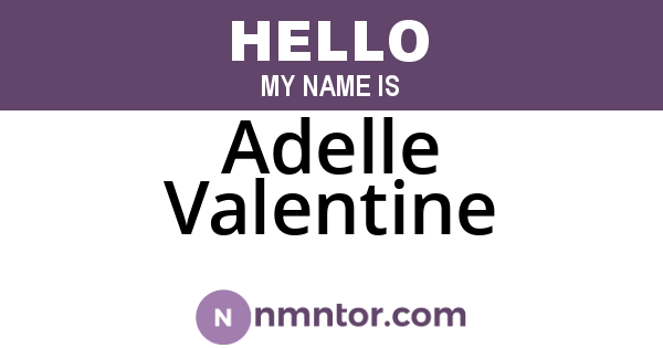 Adelle Valentine