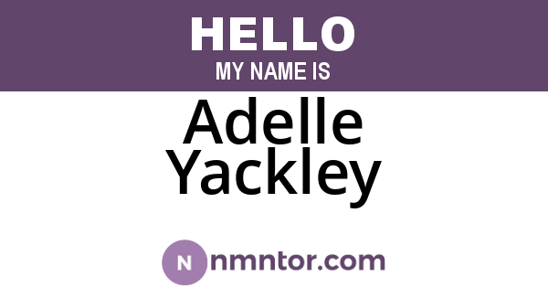 Adelle Yackley