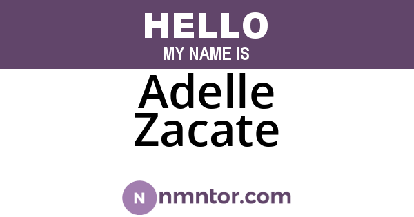 Adelle Zacate