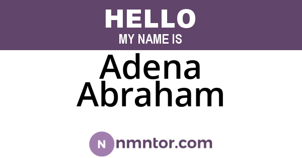 Adena Abraham