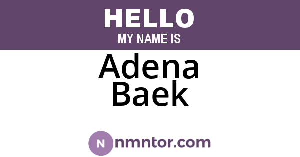 Adena Baek