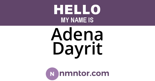 Adena Dayrit