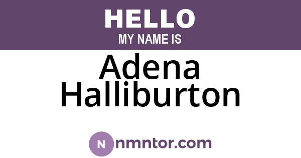 Adena Halliburton
