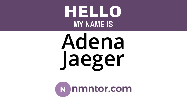 Adena Jaeger