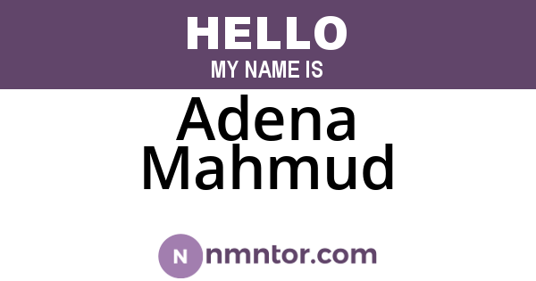 Adena Mahmud