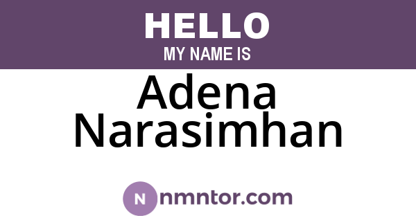 Adena Narasimhan