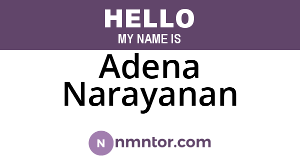 Adena Narayanan