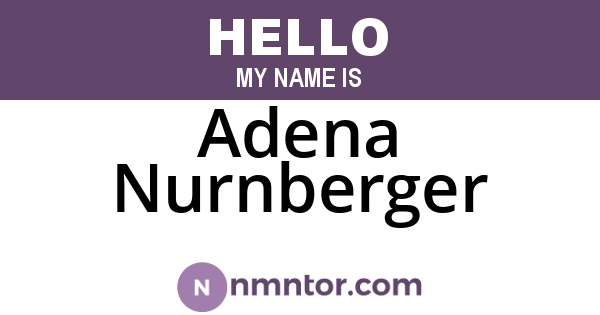 Adena Nurnberger