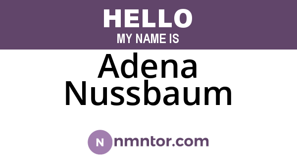 Adena Nussbaum
