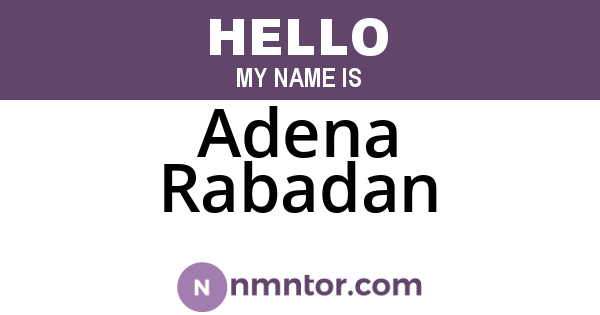 Adena Rabadan