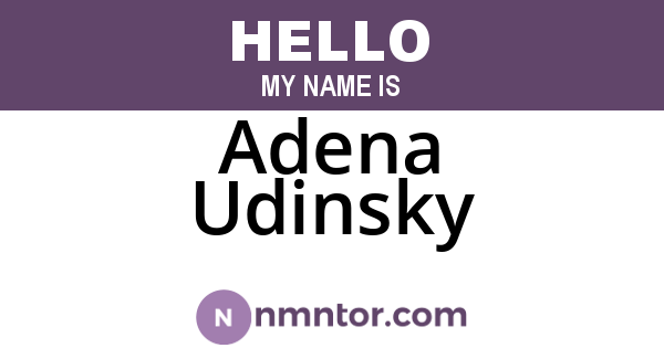 Adena Udinsky