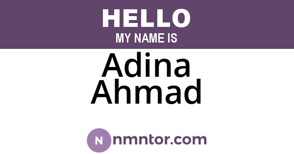 Adina Ahmad