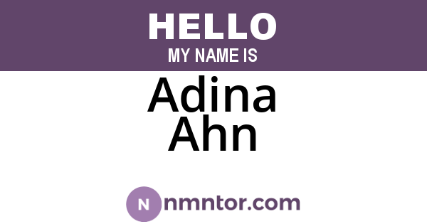 Adina Ahn