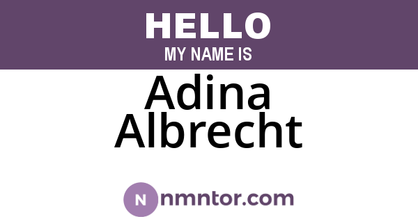 Adina Albrecht