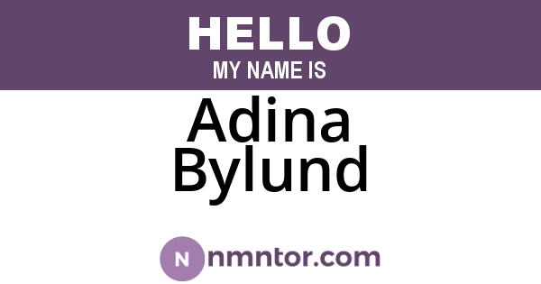 Adina Bylund
