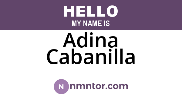 Adina Cabanilla