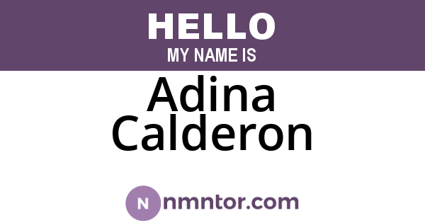 Adina Calderon
