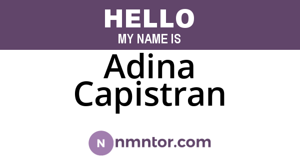 Adina Capistran