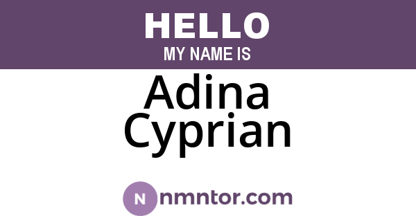 Adina Cyprian