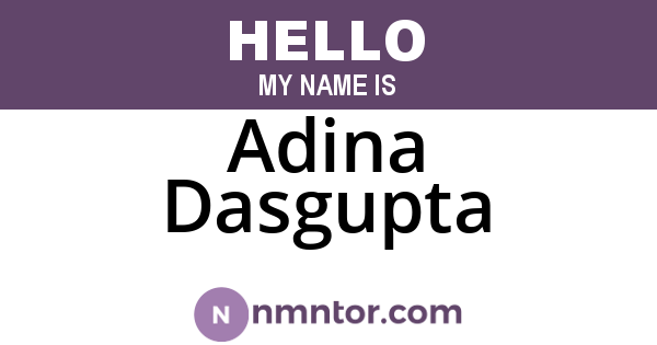 Adina Dasgupta