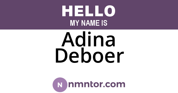 Adina Deboer