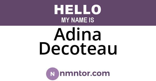 Adina Decoteau