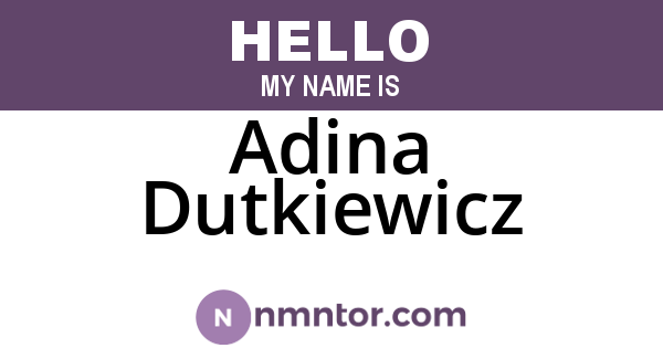 Adina Dutkiewicz