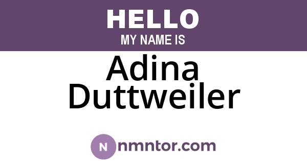 Adina Duttweiler