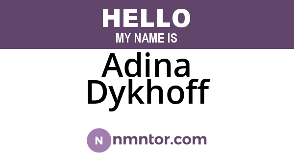 Adina Dykhoff