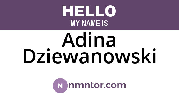 Adina Dziewanowski