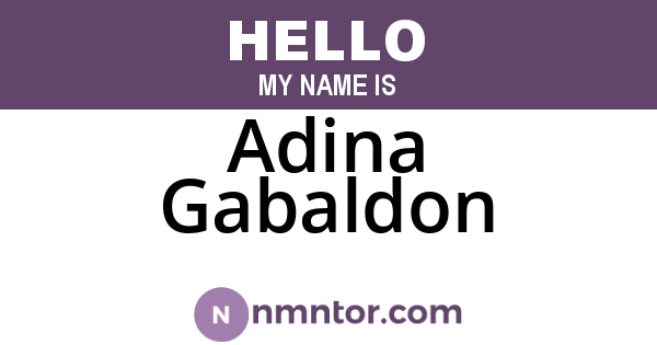 Adina Gabaldon