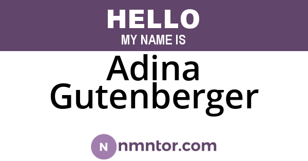 Adina Gutenberger