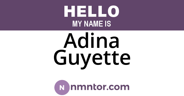 Adina Guyette