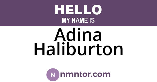 Adina Haliburton