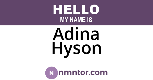 Adina Hyson